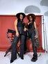 WIDE LEG bikses HM6709 "BLACK LEATHER"
